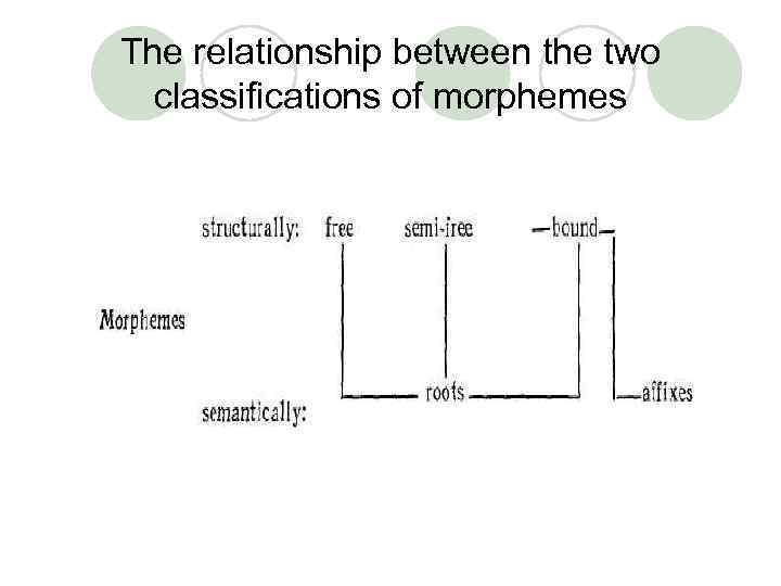 The relationship between the two classifications of morphemes 