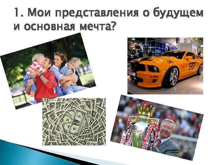 1. Мои представления о будущем и основная мечта? 