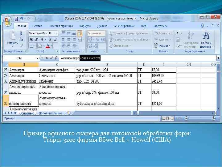 Пример офисного сканера для потоковой обработки форм: Trūper 3200 фирмы Böwe Bell + Howell