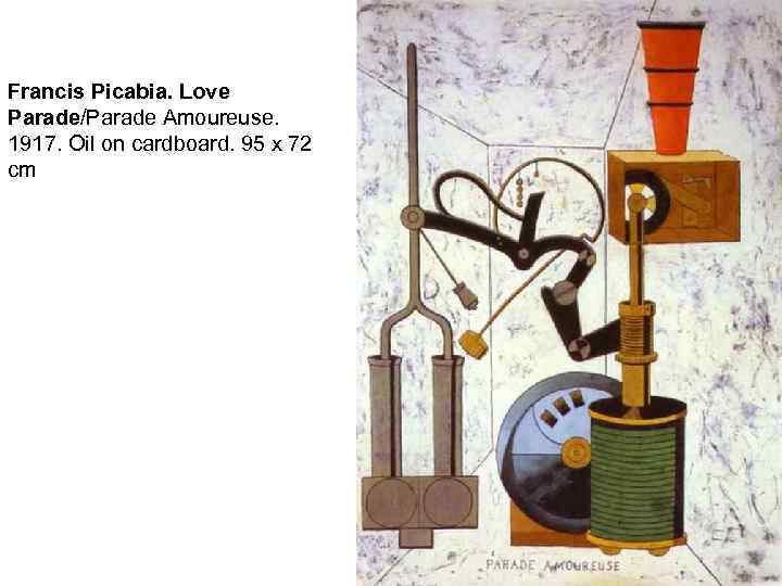 Francis Picabia. Love Parade/Parade Amoureuse. 1917. Oil on cardboard. 95 x 72 cm 