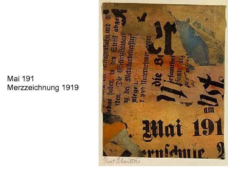  Mai 191 Merzzeichnung 1919 
