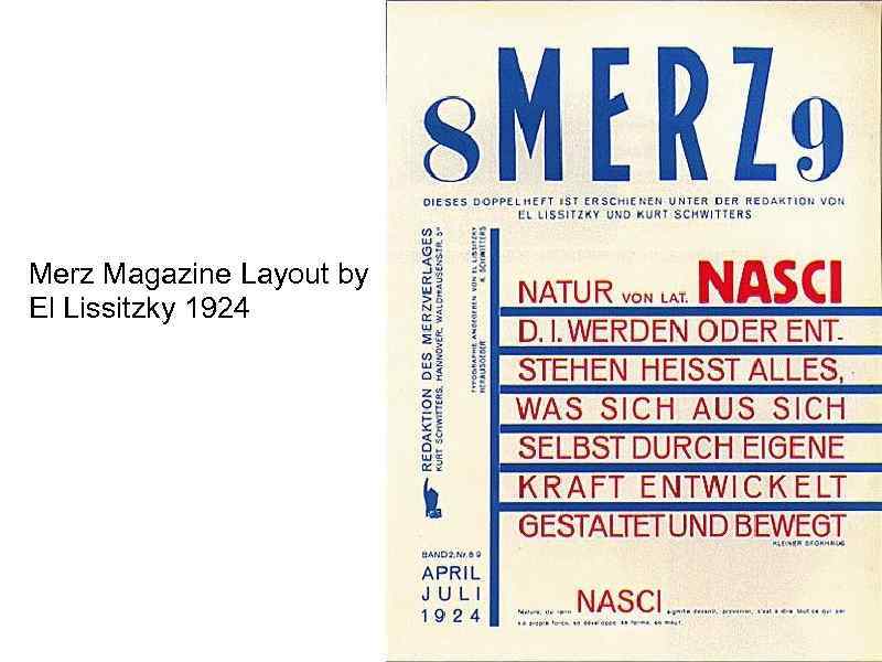 Merz Magazine Layout by El Lissitzky 1924 