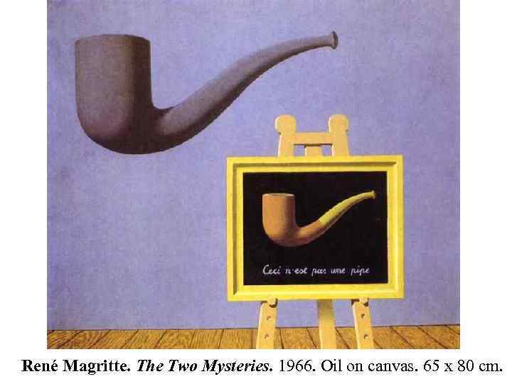 René Magritte. The Two Mysteries. 1966. Oil on canvas. 65 x 80 cm. 