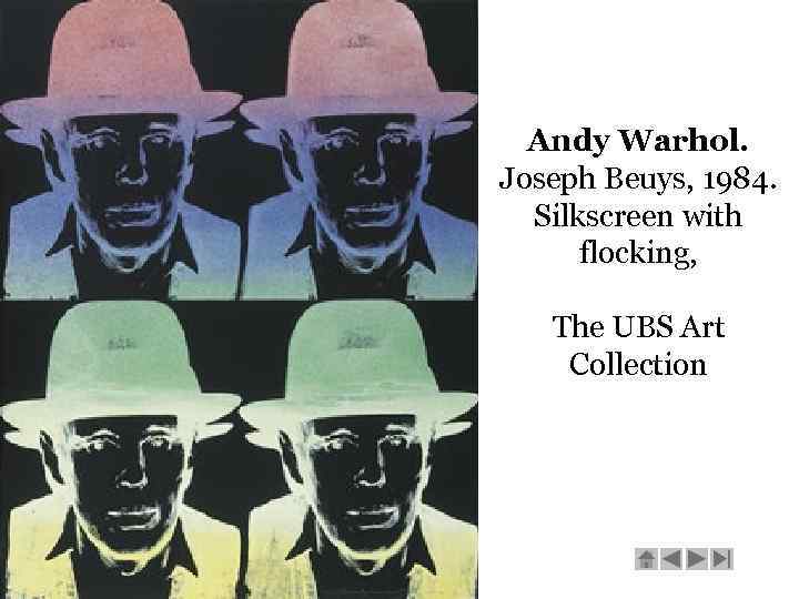 Andy Warhol. Joseph Beuys, 1984. Silkscreen with flocking, The UBS Art Collection 