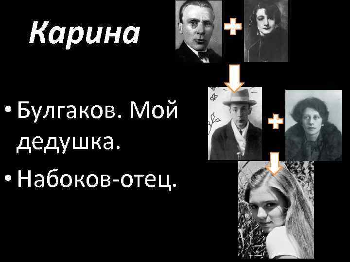 Карина • Булгаков. Мой дедушка. • Набоков-отец. 