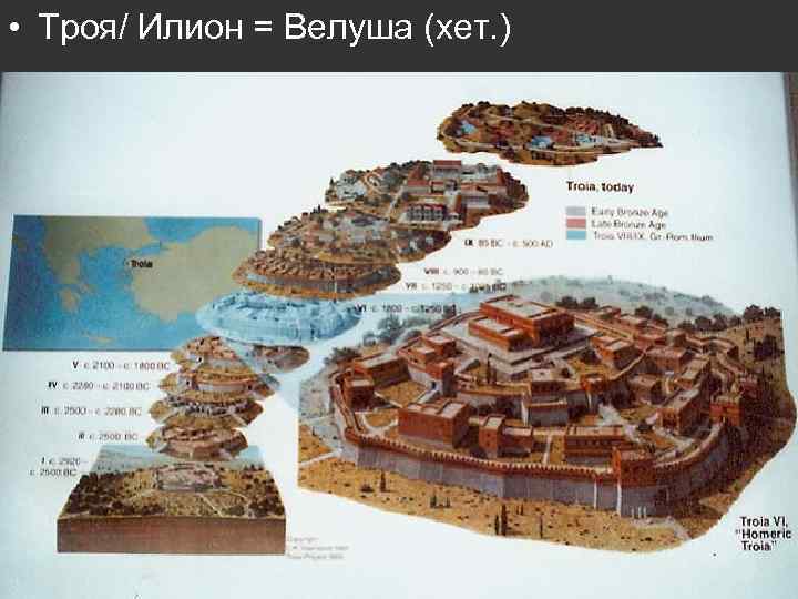  • Троя/ Илион = Велуша (хет. ) 