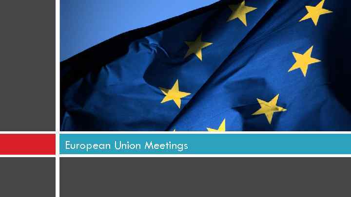 European Union Meetings 