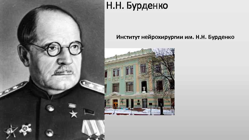 Н. Н. Бурденко Институт нейрохирургии им. Н. Н. Бурденко 