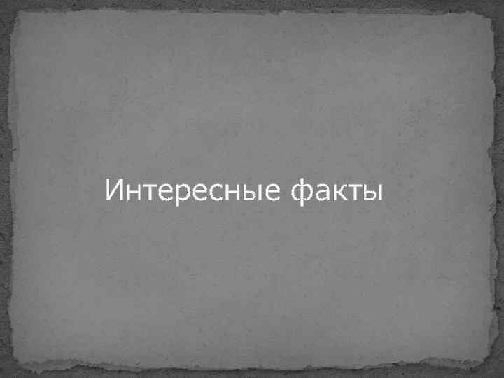  Интересные факты 