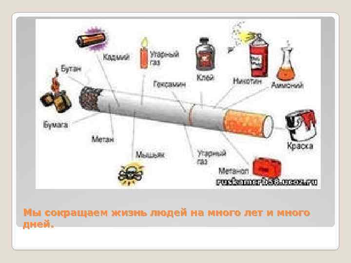 Мы сокращаем жизнь людей на много лет и много дней. 