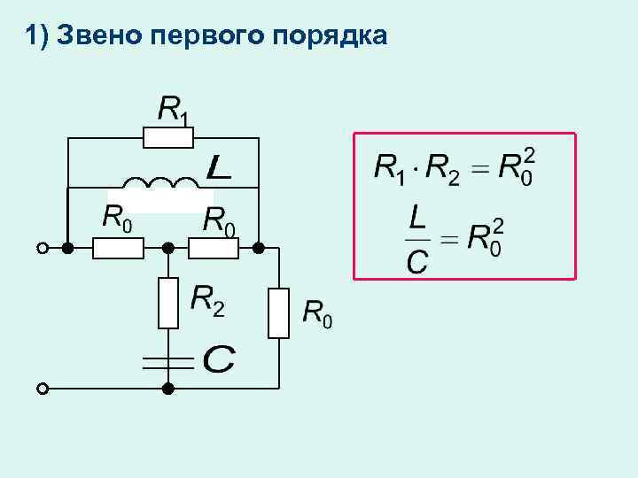 1) Звено первого порядка 