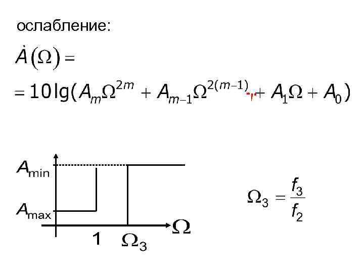 ослабление: 