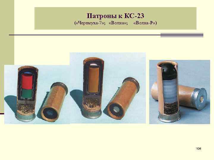 Патроны к КС-23 ( «Черемуха-7» ; «Волна-Р» ) 104 