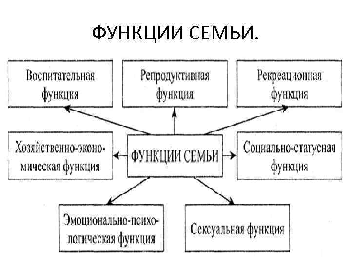 ФУНКЦИИ СЕМЬИ. 