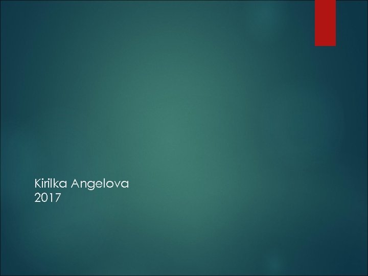 Kirilka Angelova 2017 