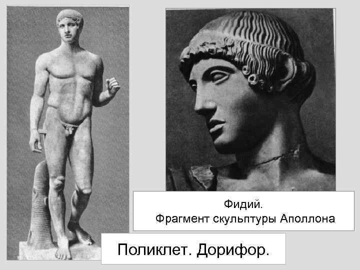 Фидий. Фрагмент скульптуры Аполлона Поликлет. Дорифор. 