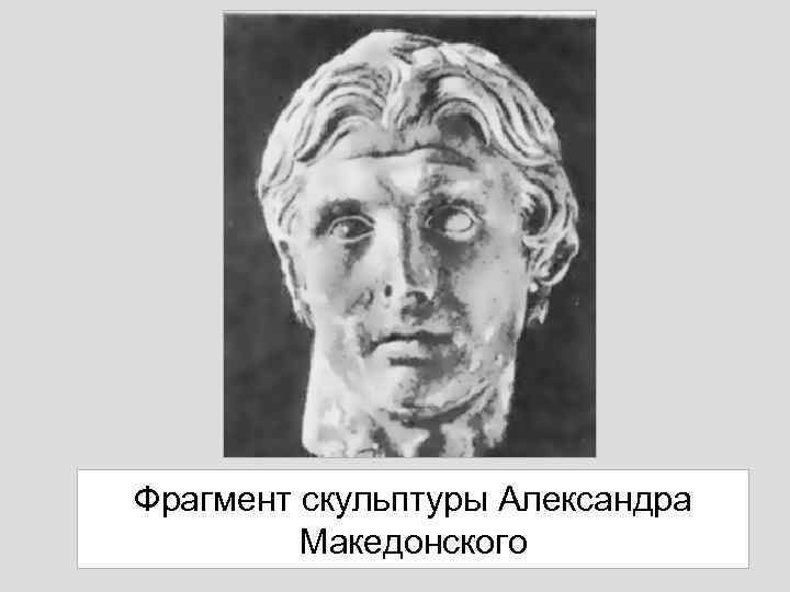Фрагмент скульптуры Александра Македонского 