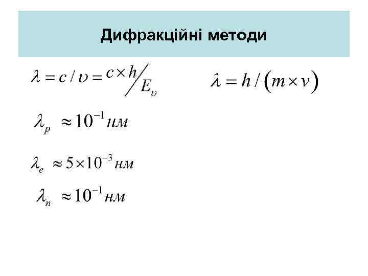 Дифракційні методи 