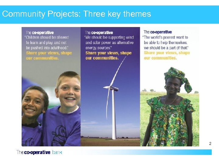 Community Projects: Three key themes 2 