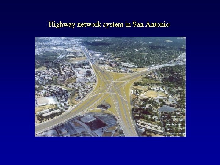 Highway network system in San Antonio 