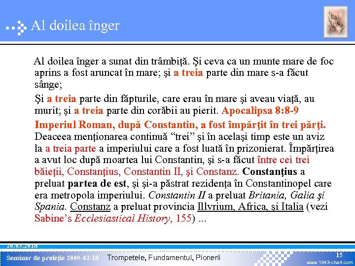 Al doilea înger a sunat din trâmbiţă. Şi ceva ca un munte mare de