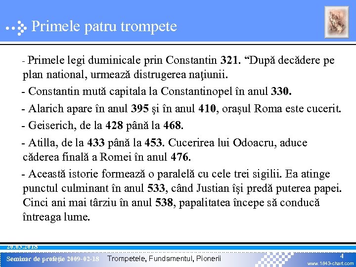Primele patru trompete - Primele legi duminicale prin Constantin 321. “După decădere pe plan