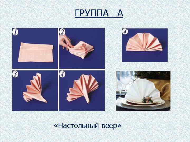 ГРУППА А «Настольный веер» 