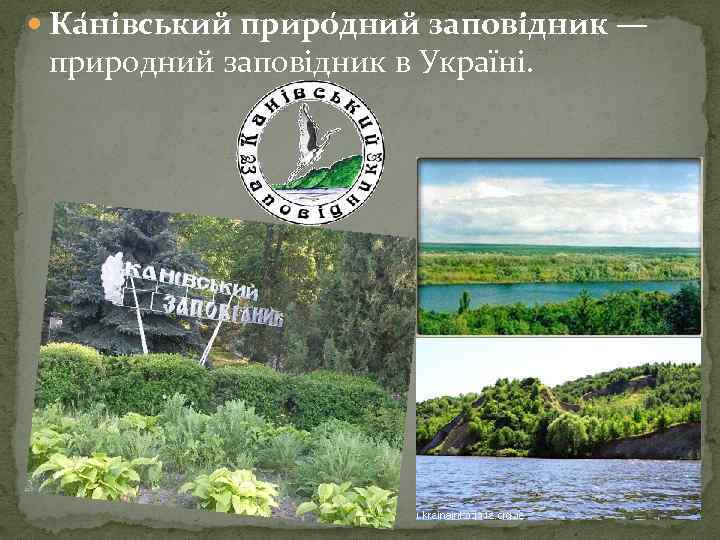  Ка нівський приро дний запові дник — природний заповідник в Україні. 