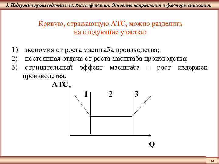 ЦМАКП 3. Издержки производства и их классификация. Основные направления и факторы снижения. Кривую, отражающую