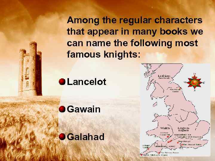  Among the regular characters that appear in many books we can name the