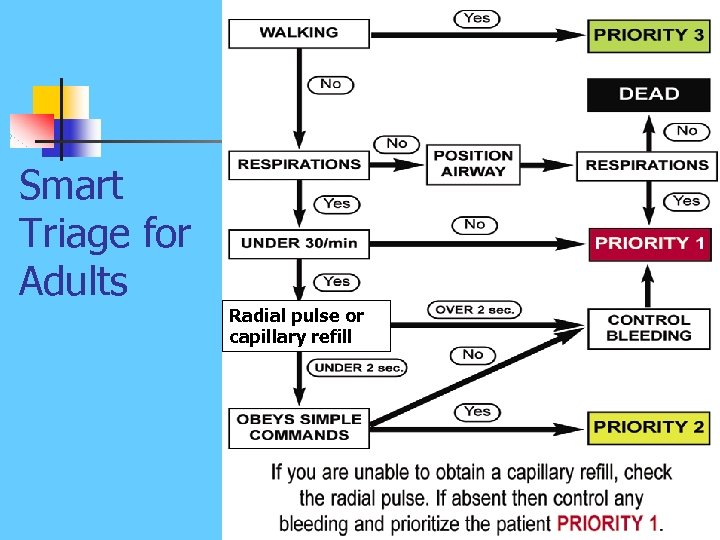 Smart Triage for Adults Radial pulse or capillary refill 