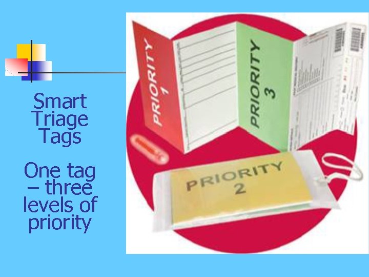 Smart Triage Tags One tag – three levels of priority 