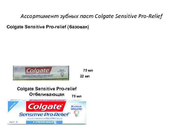Ассортимент зубных паст Colgate Sensitive Pro-Relief Colgate Sensitive Pro-relief (базовая) 75 мл 22 мл