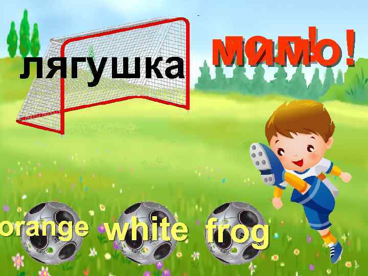 гол! мимо! лягушка orange white frog 