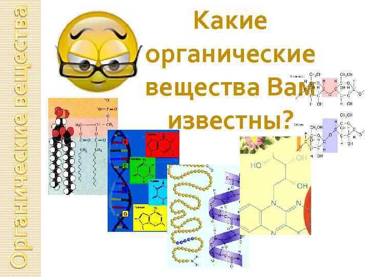 Органические вещества Какие органические вещества Вам известны? 