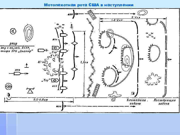 Мотопехотная рота США в наступлении 