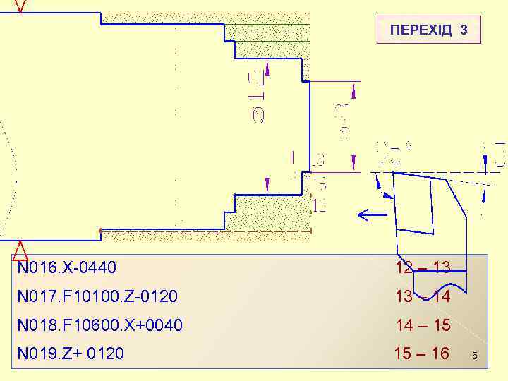 ПЕРЕХІД 3 N 016. X-0440 12 – 13 N 017. F 10100. Z-0120 13