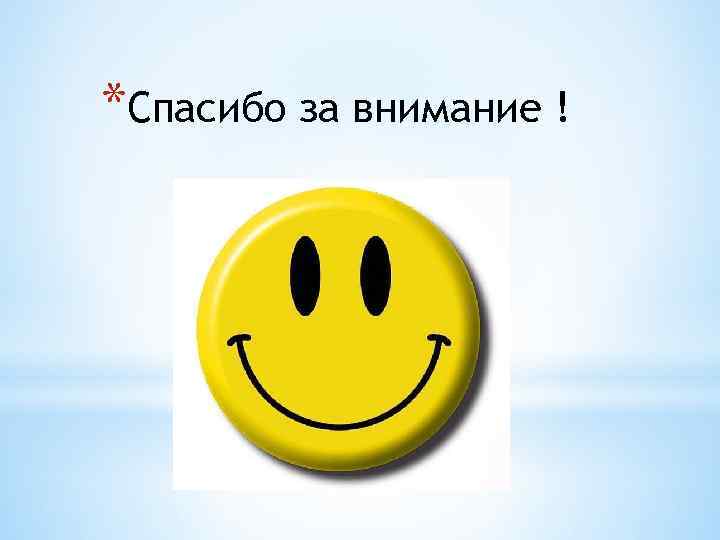 *Спасибо за внимание ! 