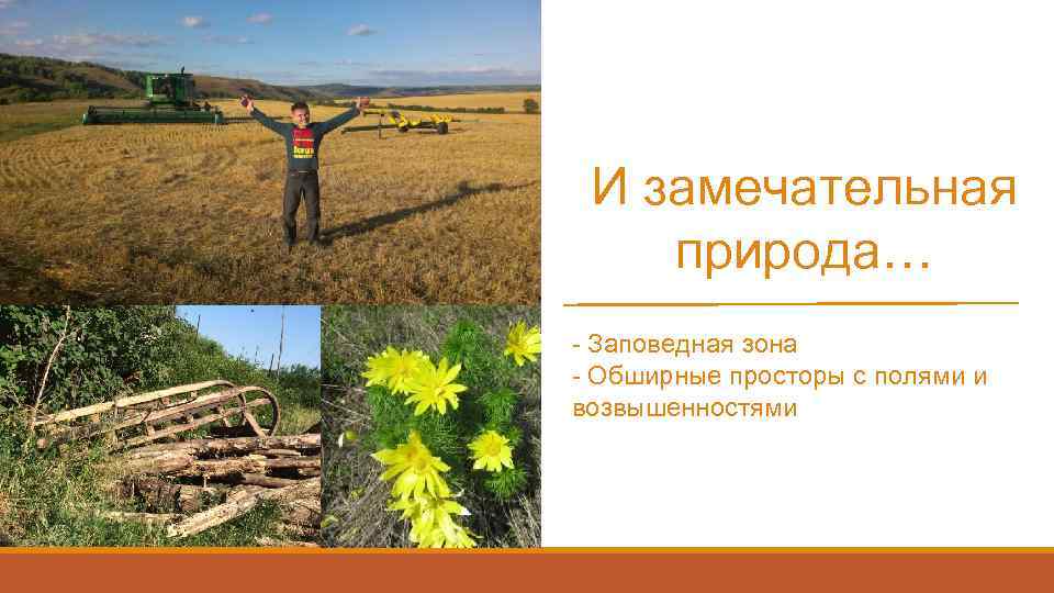 И замечательная природа… - Заповедная зона - Обширные просторы с полями и возвышенностями 