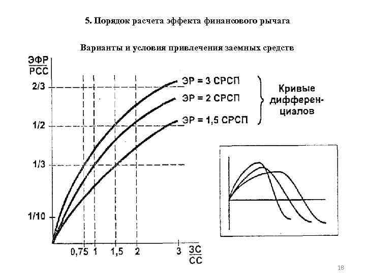 5. Порядок расчета эффекта финансового рычага Варианты и условия привлечения заемных средств 18 