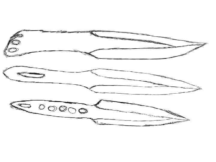 Форма метательного ножа эскиз