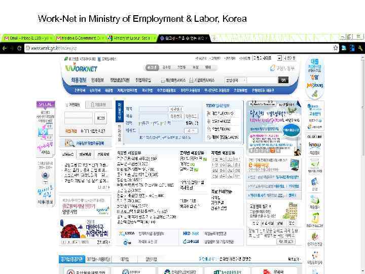 Work-Net in Ministry of Employment & Labor, Korea 