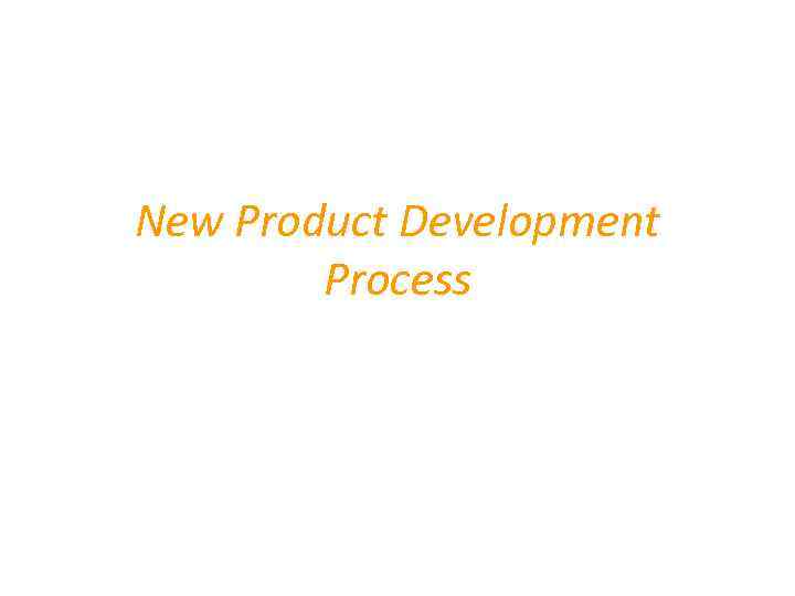 New Product Development Process 