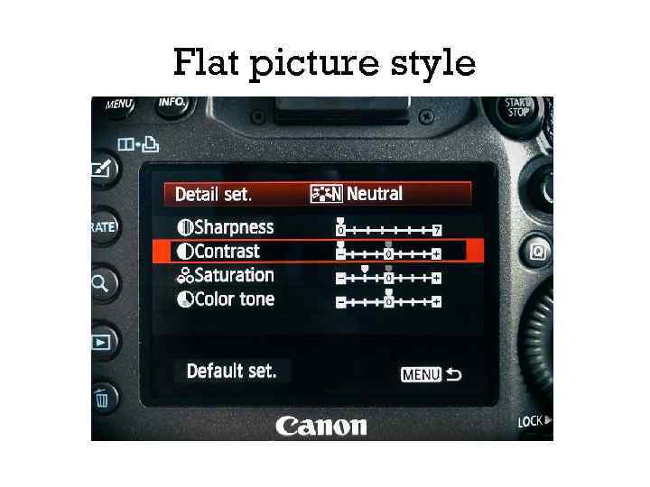 Flat picture style 