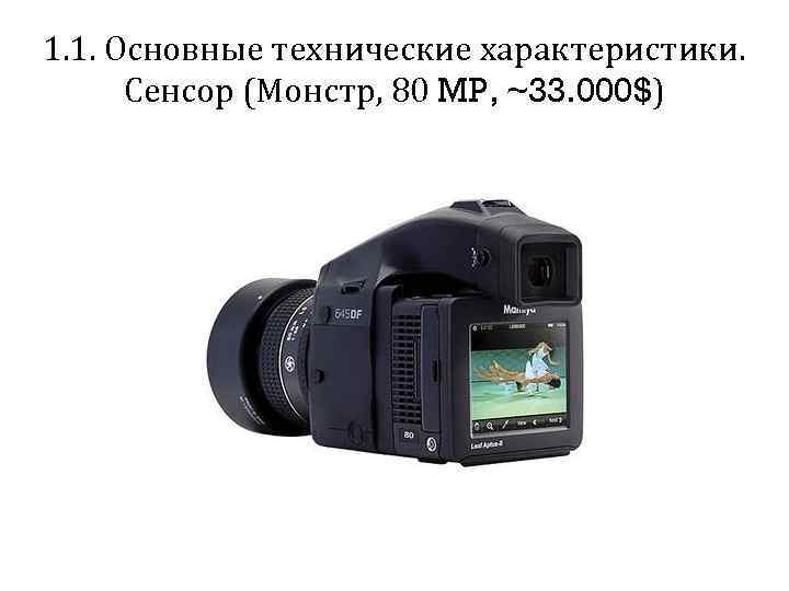 1. 1. Основные технические характеристики. Сенсор (Монстр, 80 MP, ~33. 000$) 