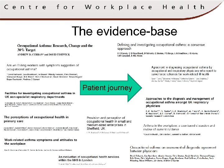 The evidence-base Patient journey 