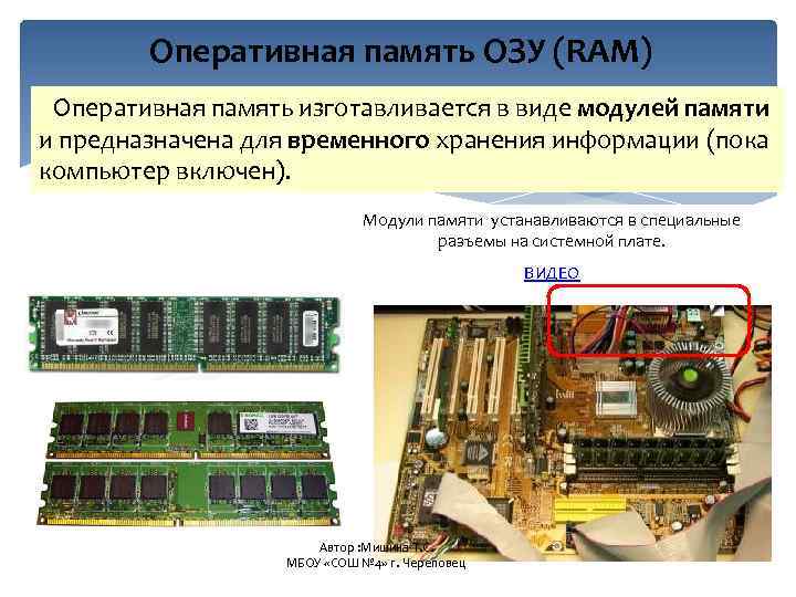 Оперативная память предназначена для управления процессами передачи данных