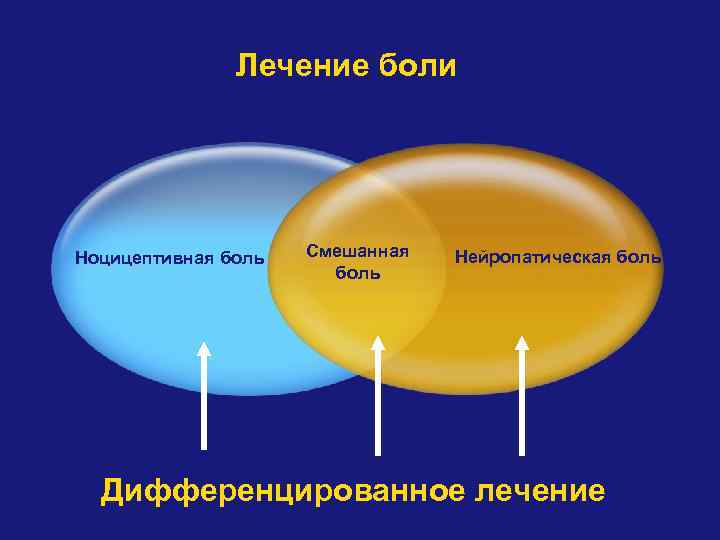 Лечение боли Ноцицептивная боль Смешанная боль Нейропатическая боль Дифференцированное лечение 