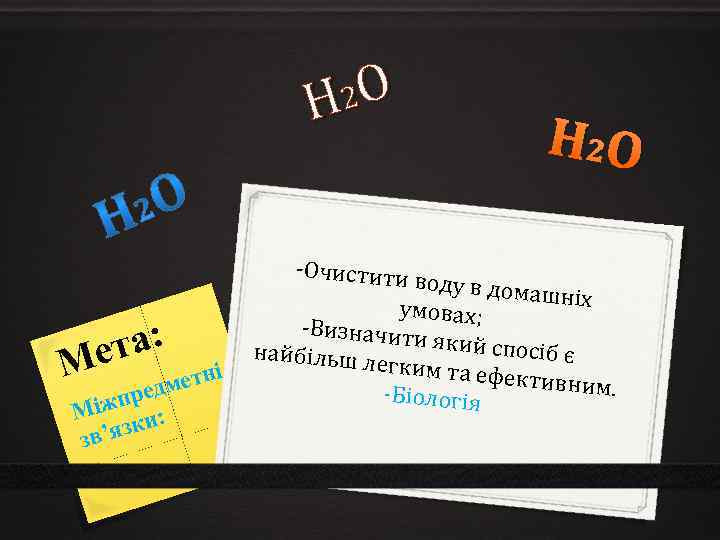 O H 2 та: Ме етні м пред Між и: зк зв’я H 2