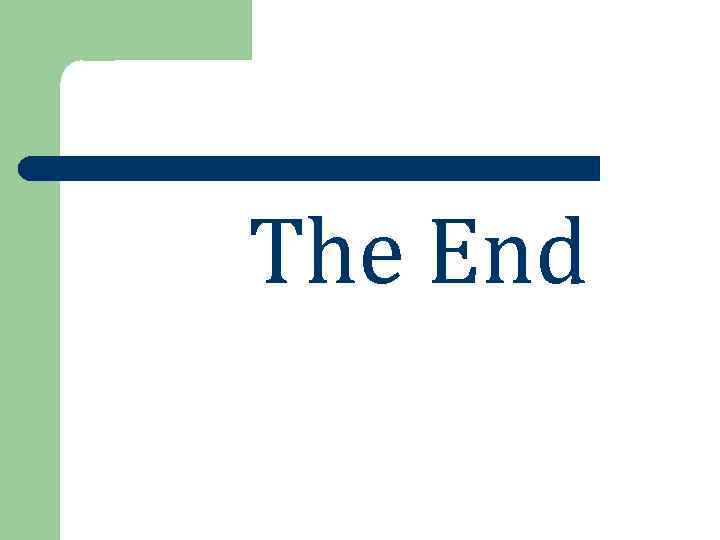 The End 